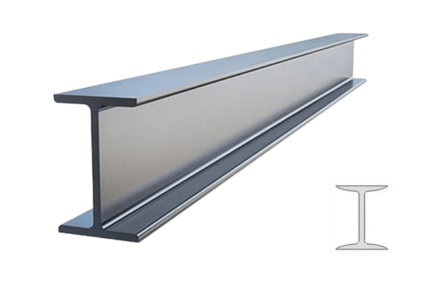 Khung thép chữ I trong thang nâng hàng thủy lực